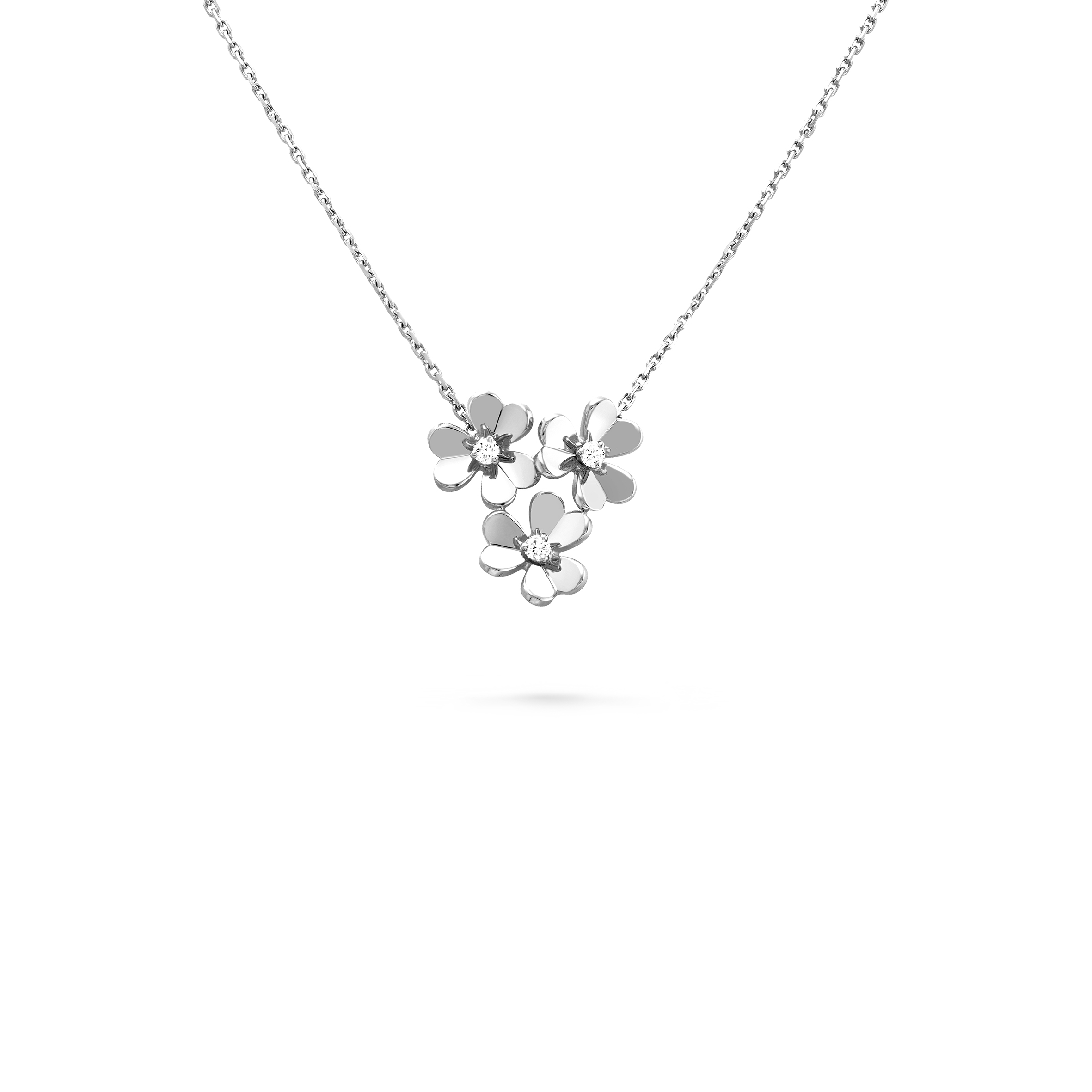 V*N CL*F arpels frivole pendant, 3 flowers vcarp2dn00